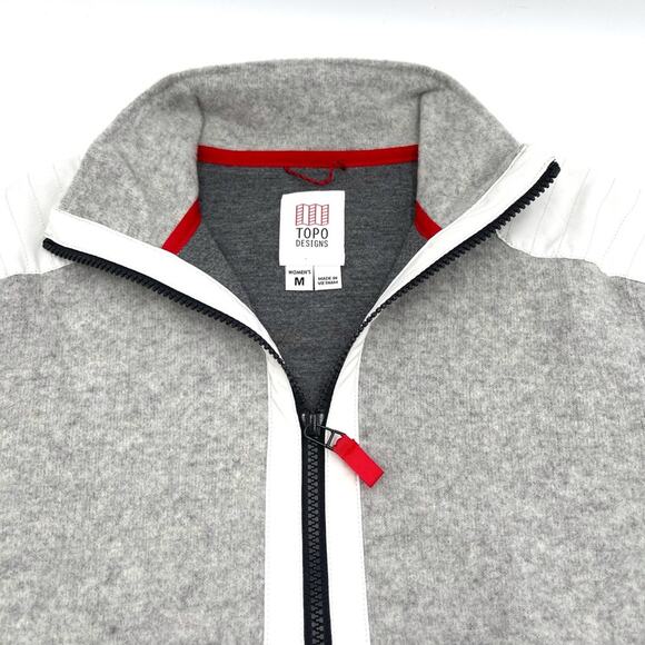 TOPO DESIGN GLOBAL FULL ZIP SWEATER WOMEN MEDIUM - Picture 6 of 15